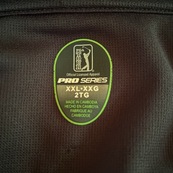 PGA Tour Pro Series Size 2TG Men’s Black Golf Shirt - Picture 5 of 5